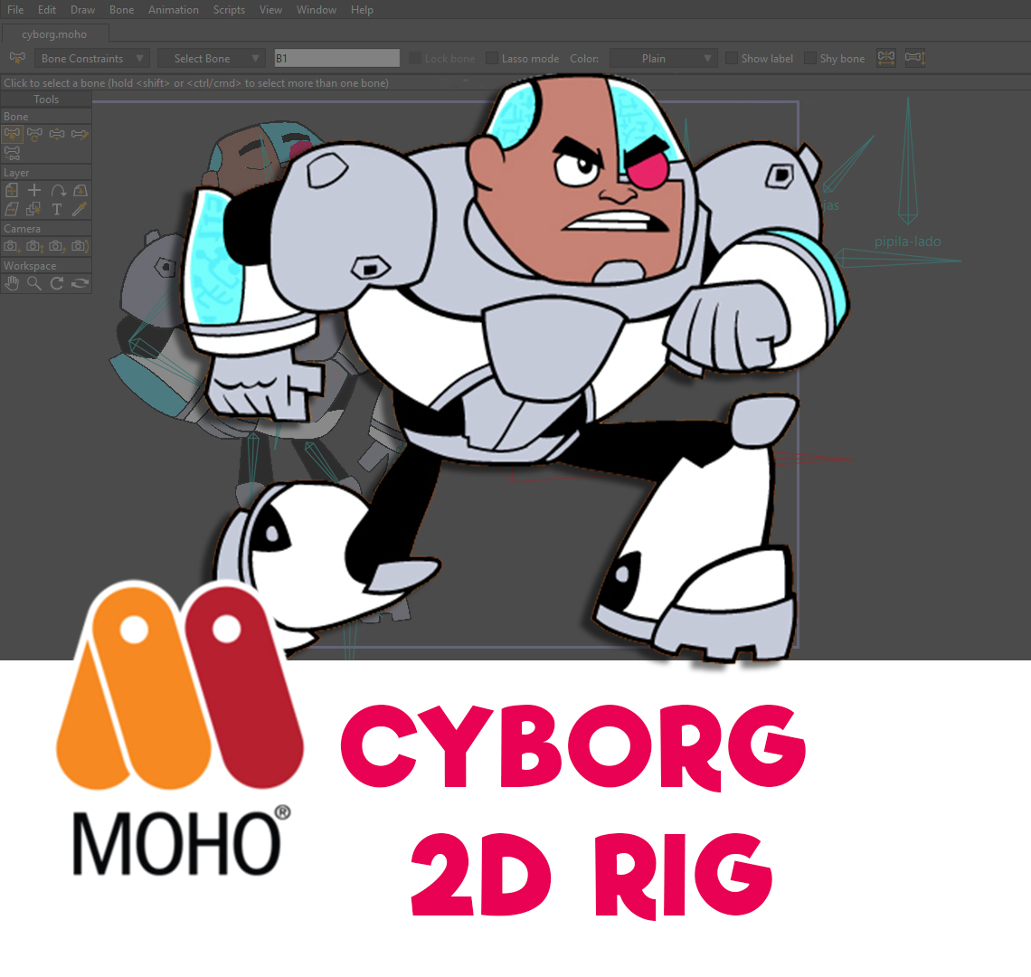 Cyborg 2D Rig – CARTOON NETWOK character