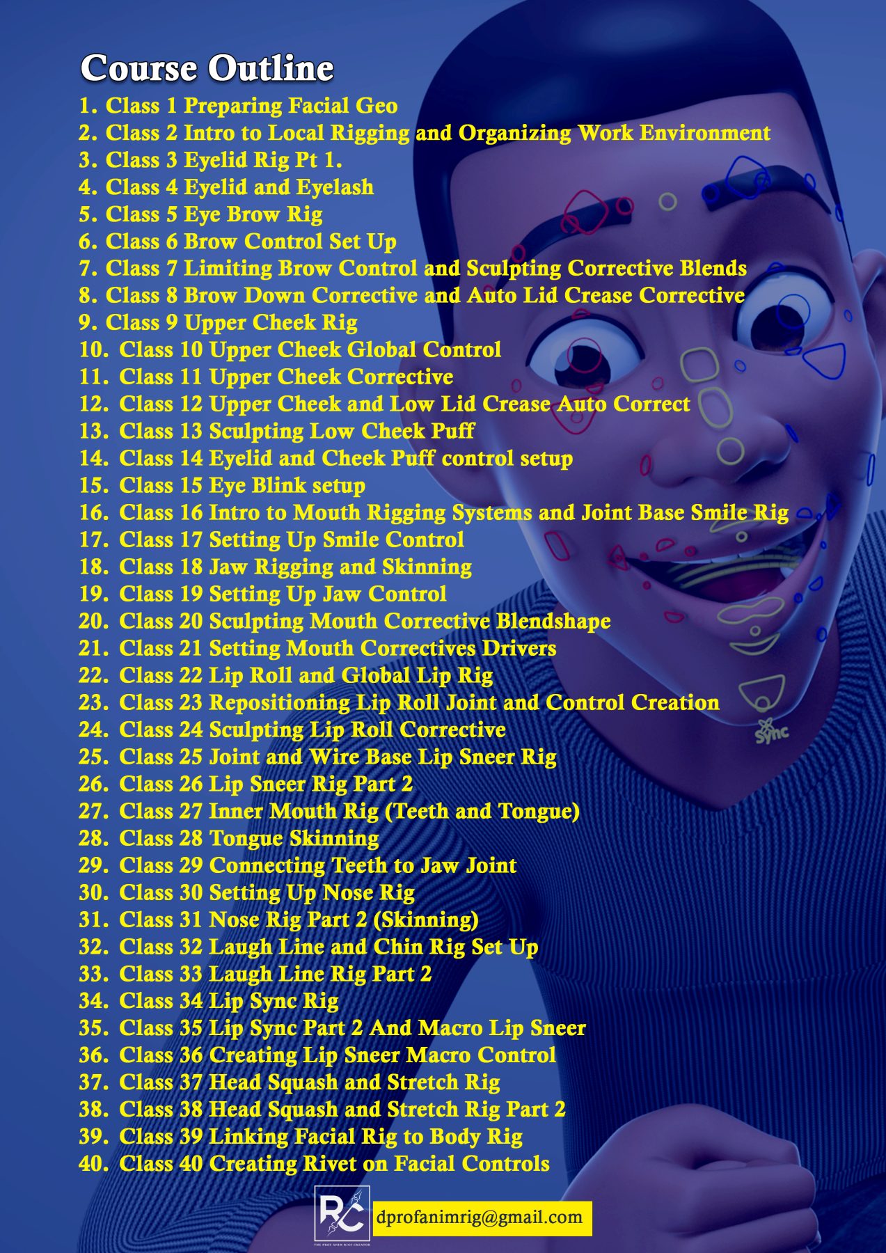 Local Base Facial Rigging Course - AnimProps