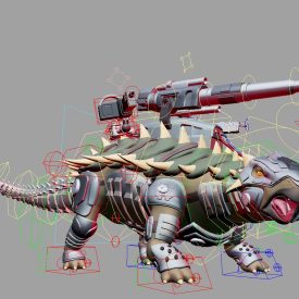 Weaponized Anklosaurus Rig