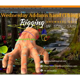 Wednesday Addams Hand (Thing) Rig