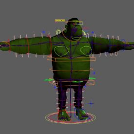 toon goon Character Game Rig Free (MAYA)