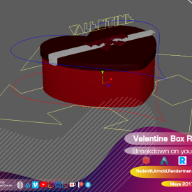 Valentine box RIG MAYA (Arnold, Redshift, Renderman, Vray)