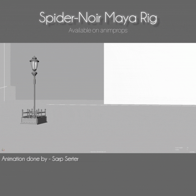 Spider-Noir (Spider-verse) Maya Rig - AnimProps