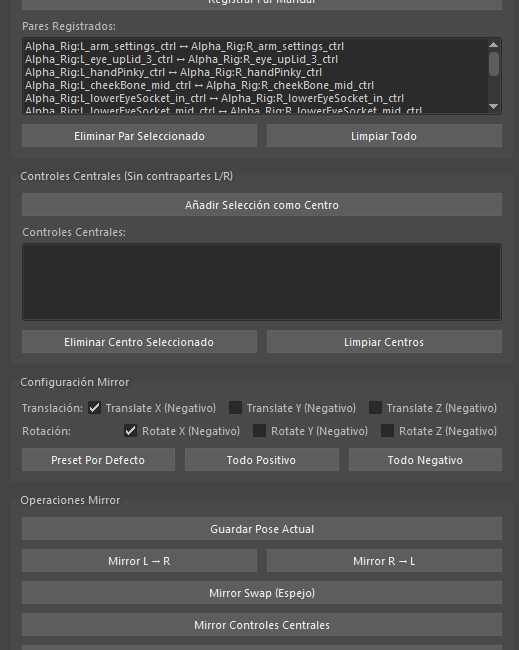 Mirror Pose Tool para Maya - AnimProps