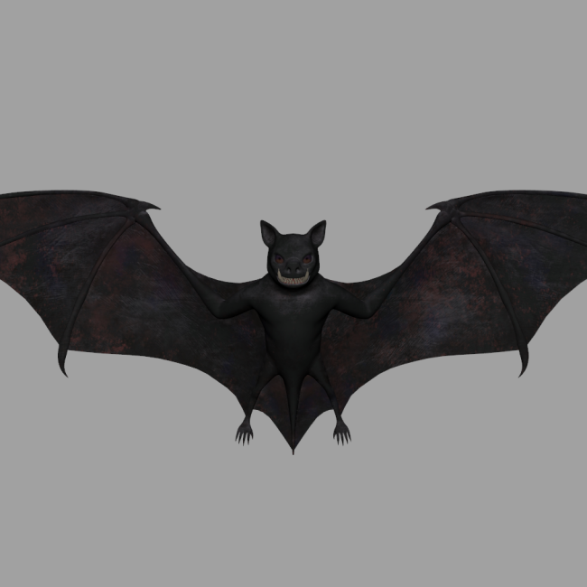 Bat-Rigged 3D model - AnimProps