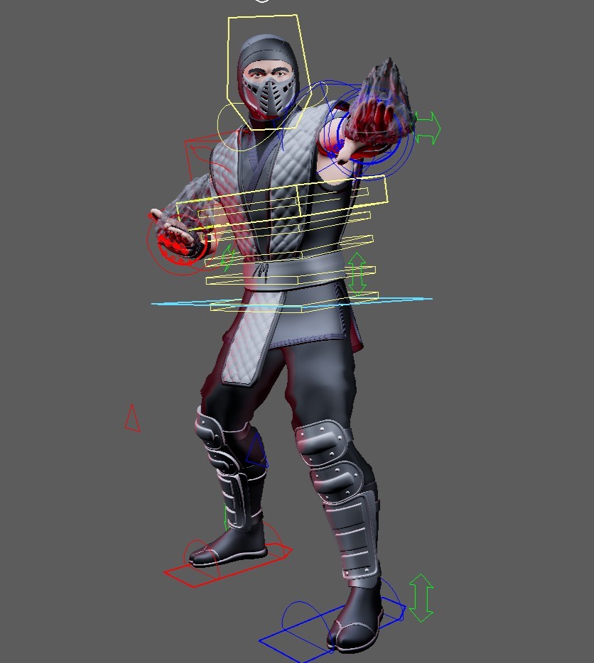 BUNDLE (Mortal Kombat Ninjas, Noob Saibot/Ermac/Smoke) Maya Rigs - Image 9