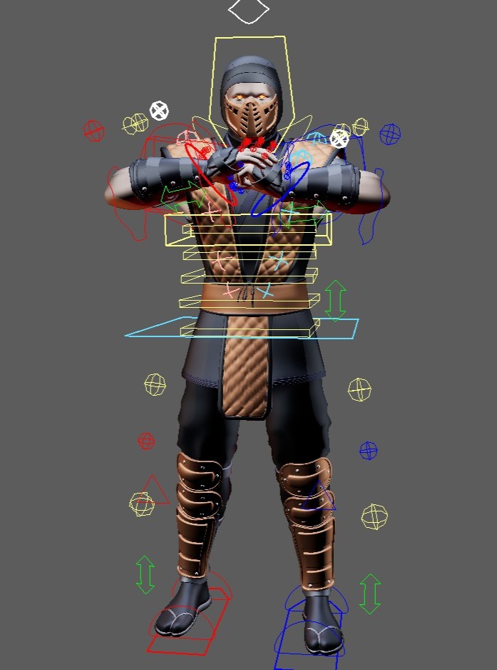BUNDLE (Mortal Kombat Ninjas, Rain/Tremor/Chameleon) Maya Rigs - Image 19
