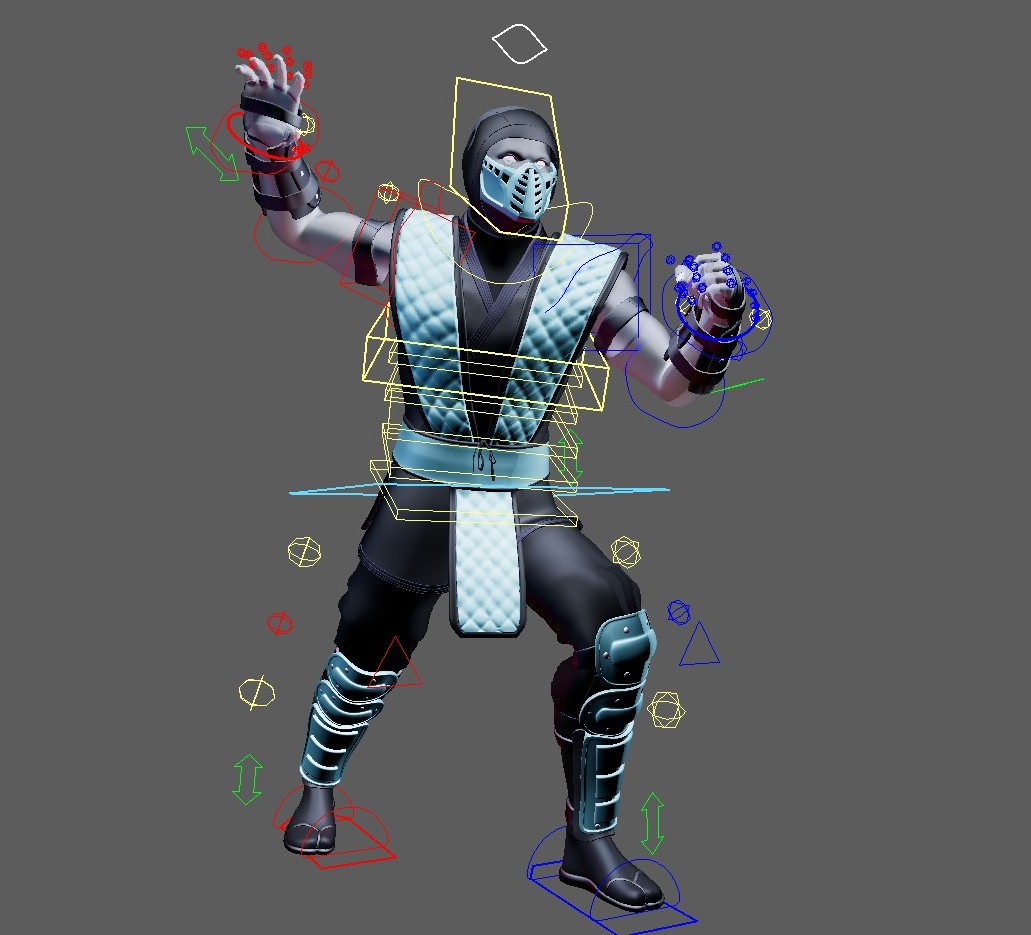 BUNDLE (Mortal Kombat Ninjas, Rain/Tremor/Chameleon) Maya Rigs - Image 9