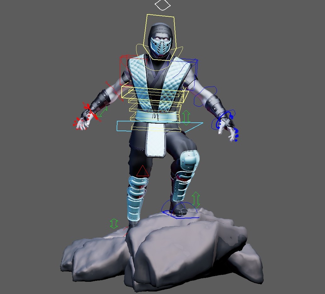 BUNDLE (Mortal Kombat Ninjas, Rain/Tremor/Chameleon) Maya Rigs - Image 11