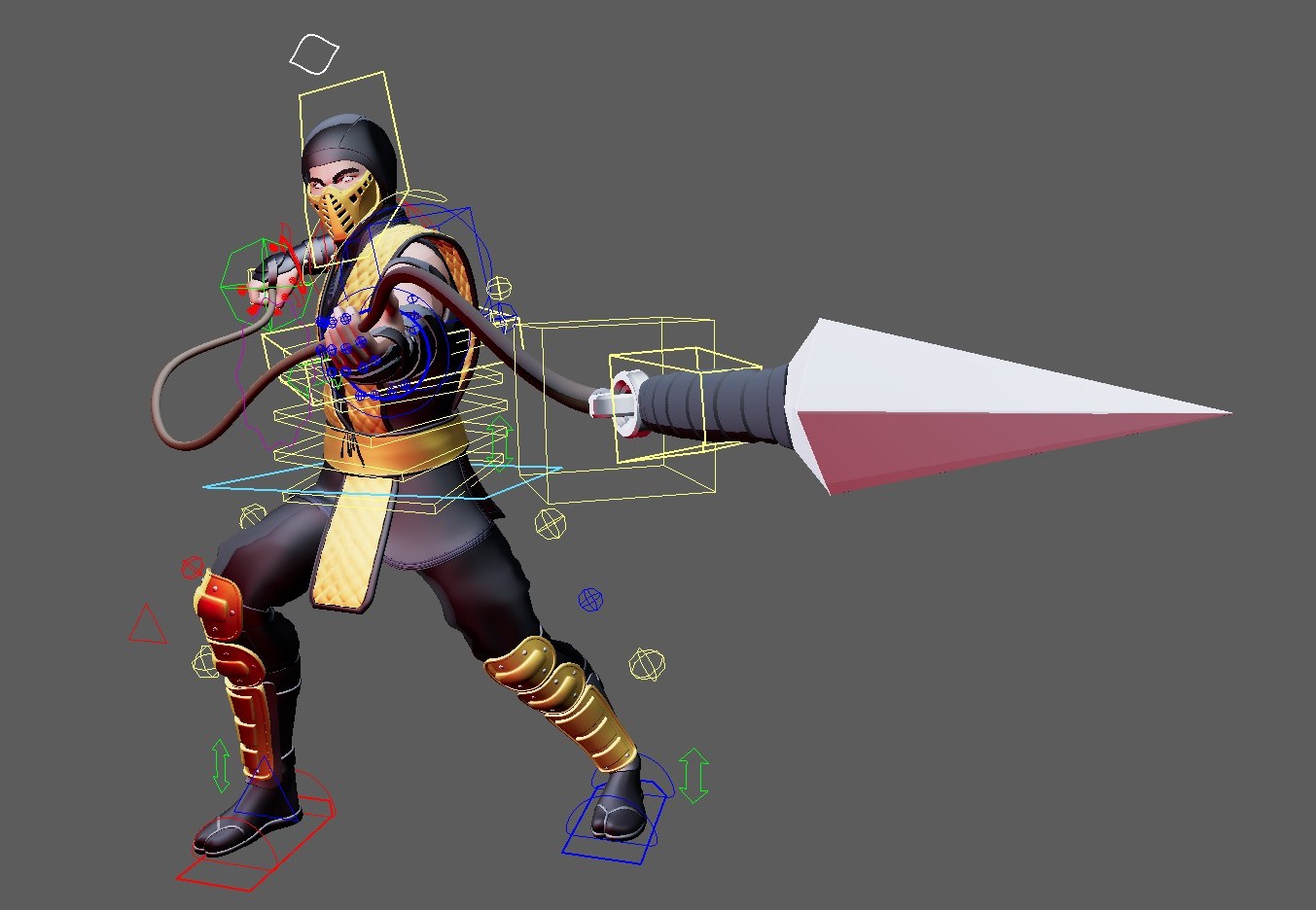 Scorpion (Mortal Kombat) Maya Rig - Image 4
