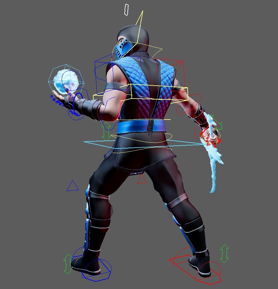 Sub-Zero (Mortal Kombat) Maya Rig - Image 16