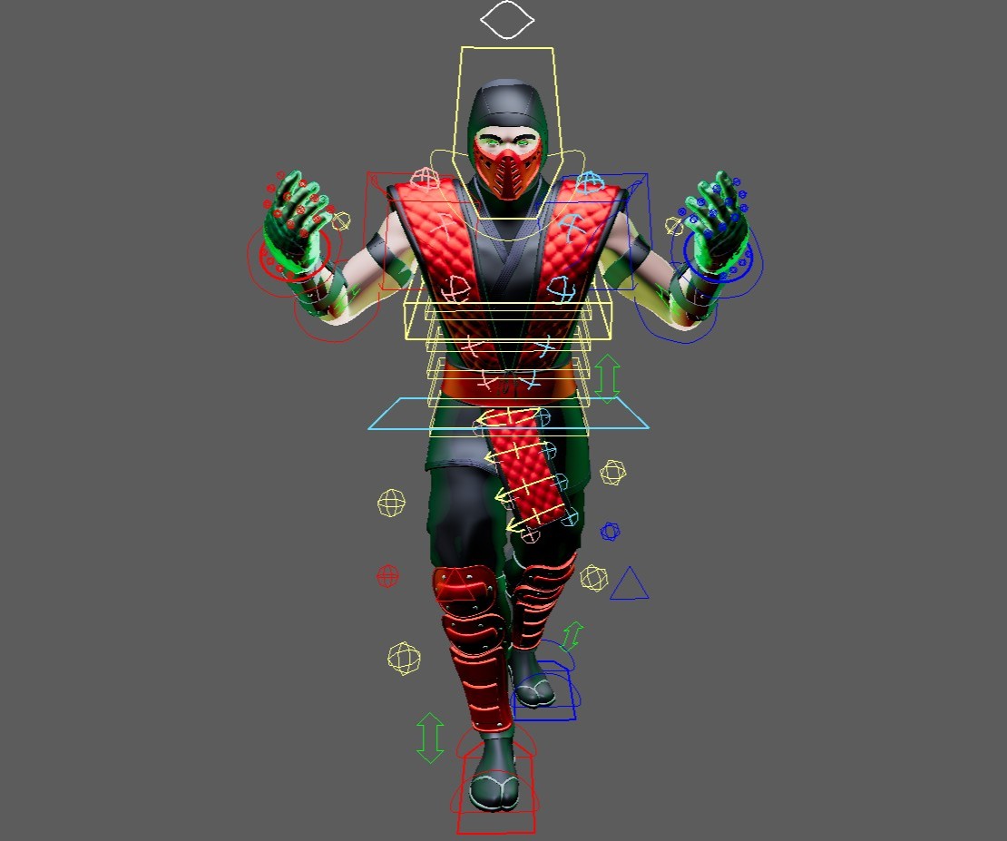 BUNDLE (Mortal Kombat Ninjas, Noob Saibot/Ermac/Smoke) Maya Rigs - Image 28
