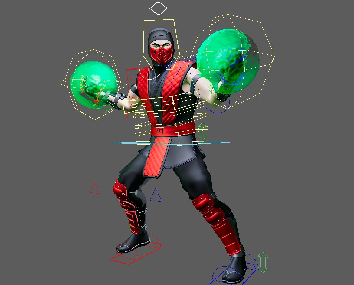 BUNDLE (Mortal Kombat Ninjas, Noob Saibot/Ermac/Smoke) Maya Rigs - Image 27
