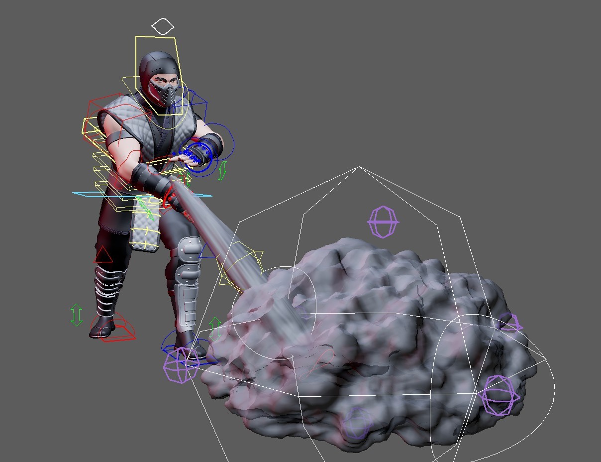 BUNDLE (Mortal Kombat Ninjas, Noob Saibot/Ermac/Smoke) Maya Rigs - Image 7