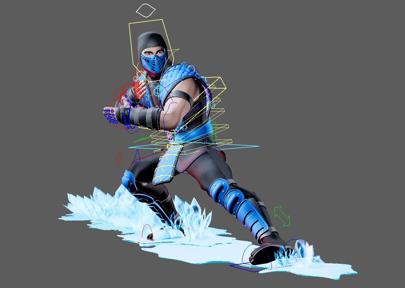 Sub-Zero (Mortal Kombat) Maya Rig - Image 11