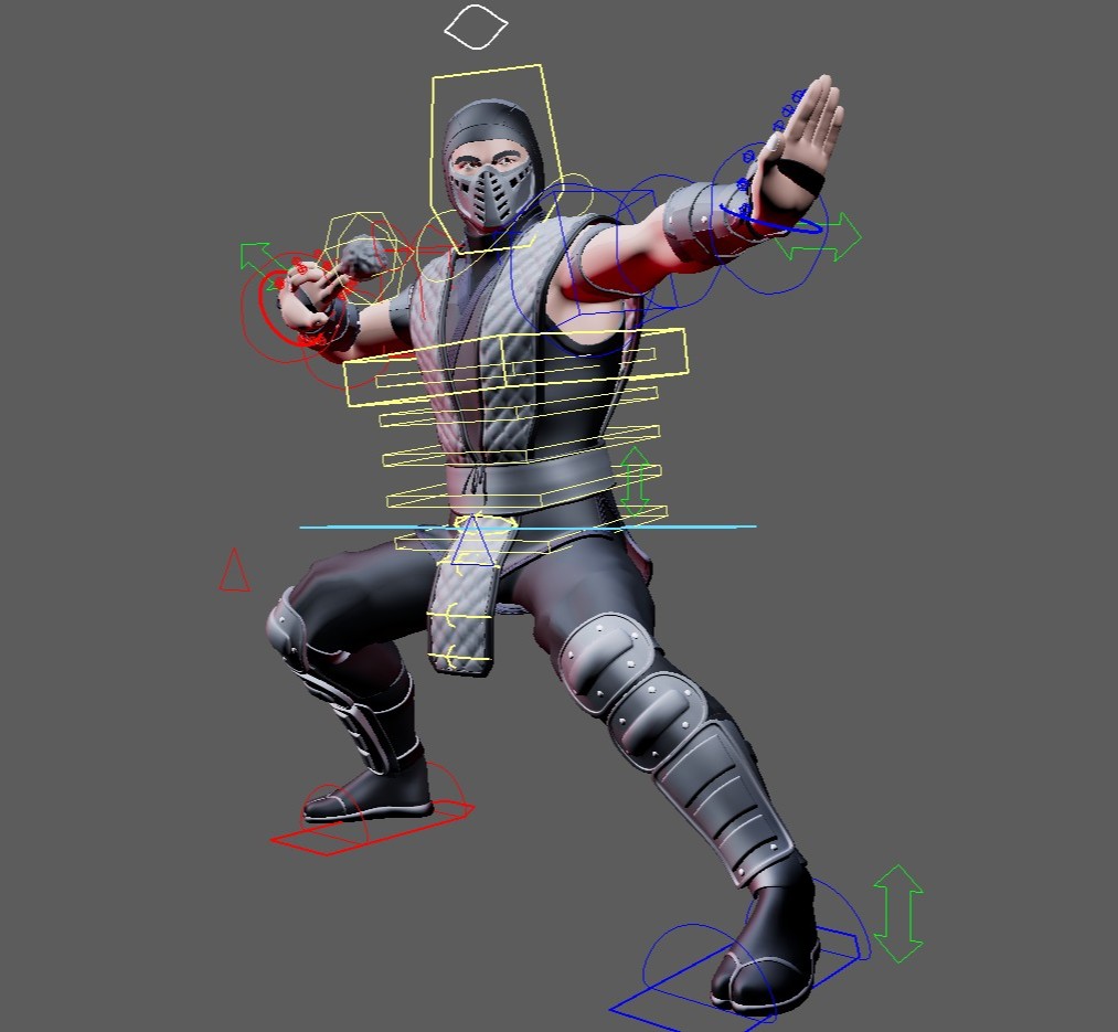 BUNDLE (Mortal Kombat Ninjas, Noob Saibot/Ermac/Smoke) Maya Rigs - Image 6