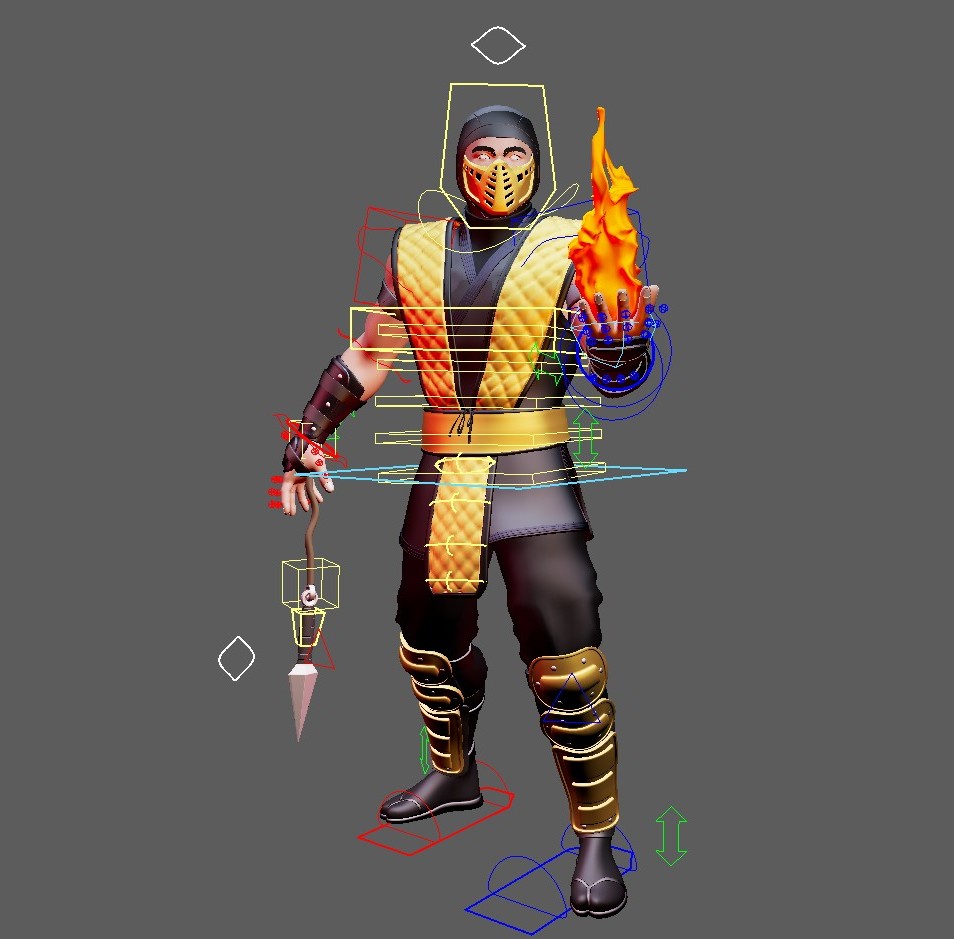 Scorpion (Mortal Kombat) Maya Rig - Image 12