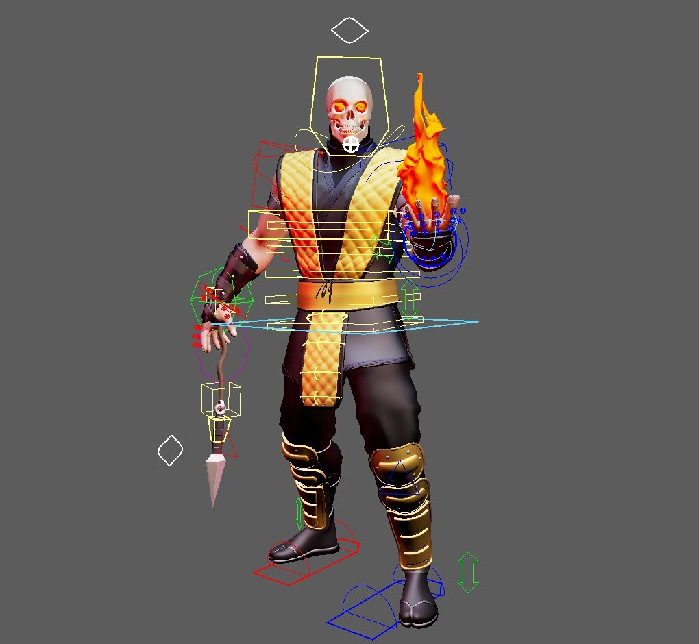 Scorpion (Mortal Kombat) Maya Rig - Image 11