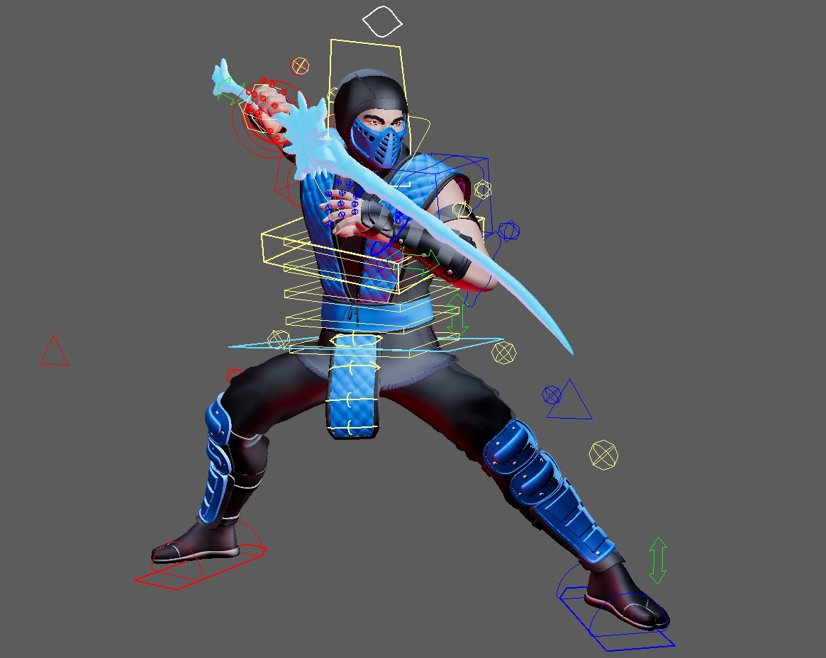 Sub-Zero (Mortal Kombat) Maya Rig - Image 10