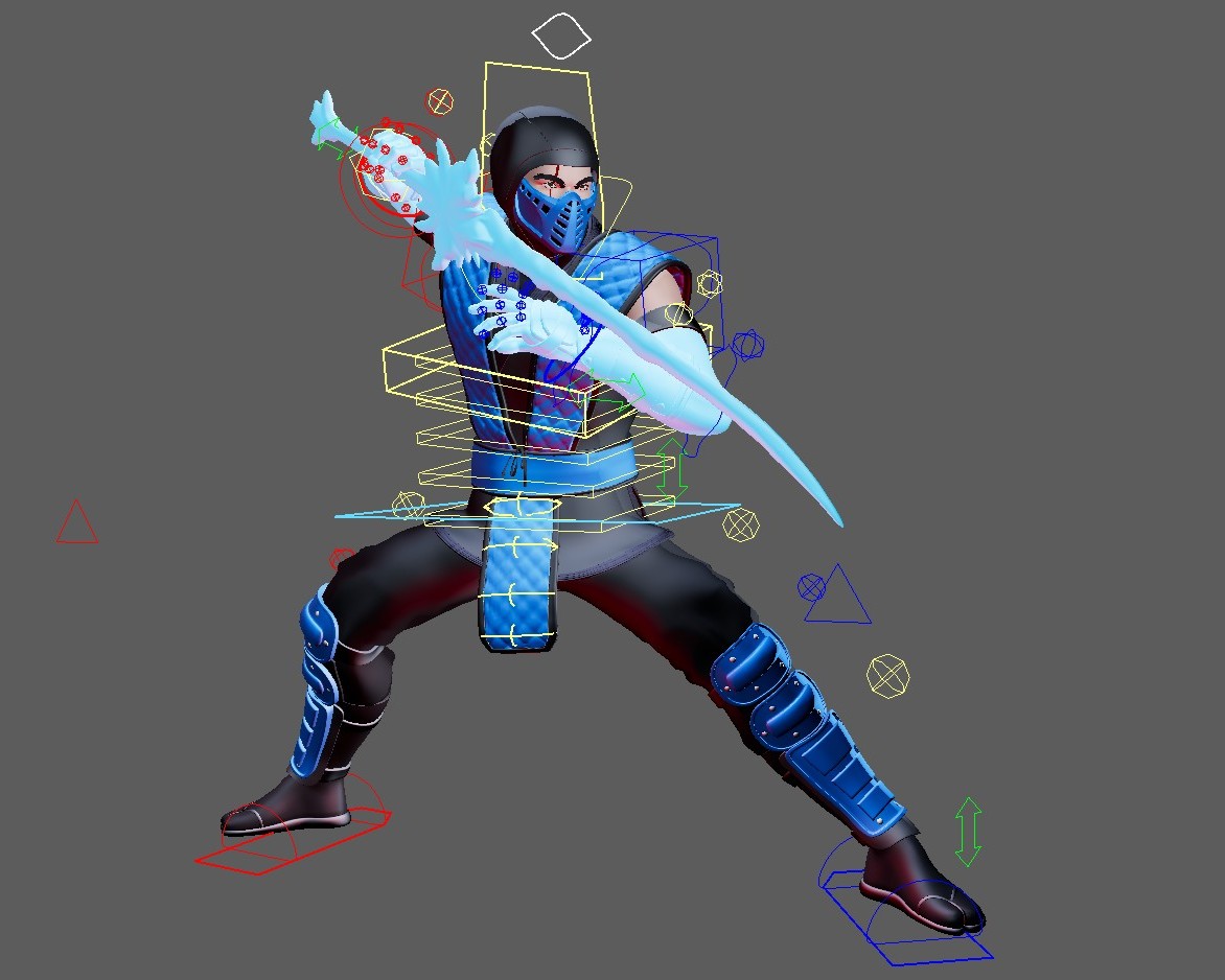 Sub-Zero (Mortal Kombat) Maya Rig - Image 9