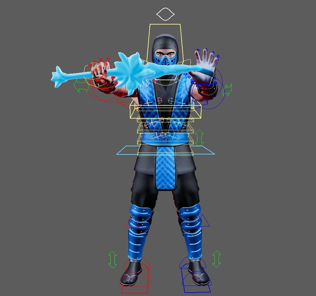 Sub-Zero (Mortal Kombat) Maya Rig - Image 8