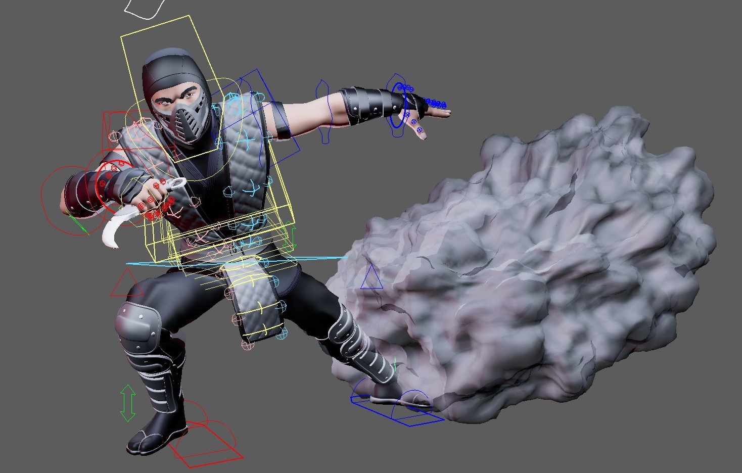 BUNDLE (Mortal Kombat Ninjas, Noob Saibot/Ermac/Smoke) Maya Rigs - Image 4
