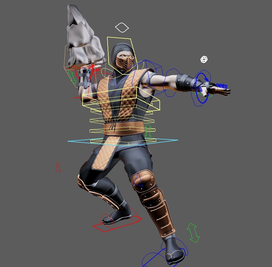 BUNDLE (Mortal Kombat Ninjas, Rain/Tremor/Chameleon) Maya Rigs - Image 14