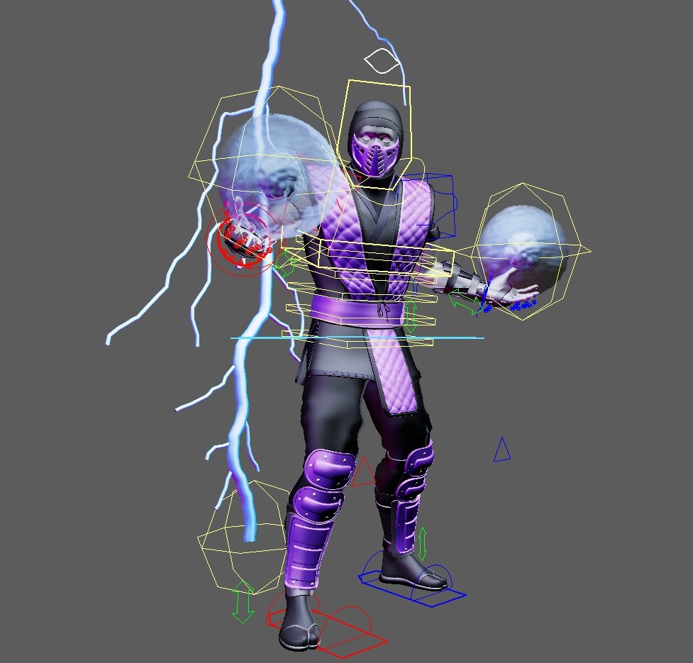 BUNDLE (Mortal Kombat Ninjas, Rain/Tremor/Chameleon) Maya Rigs - Image 4