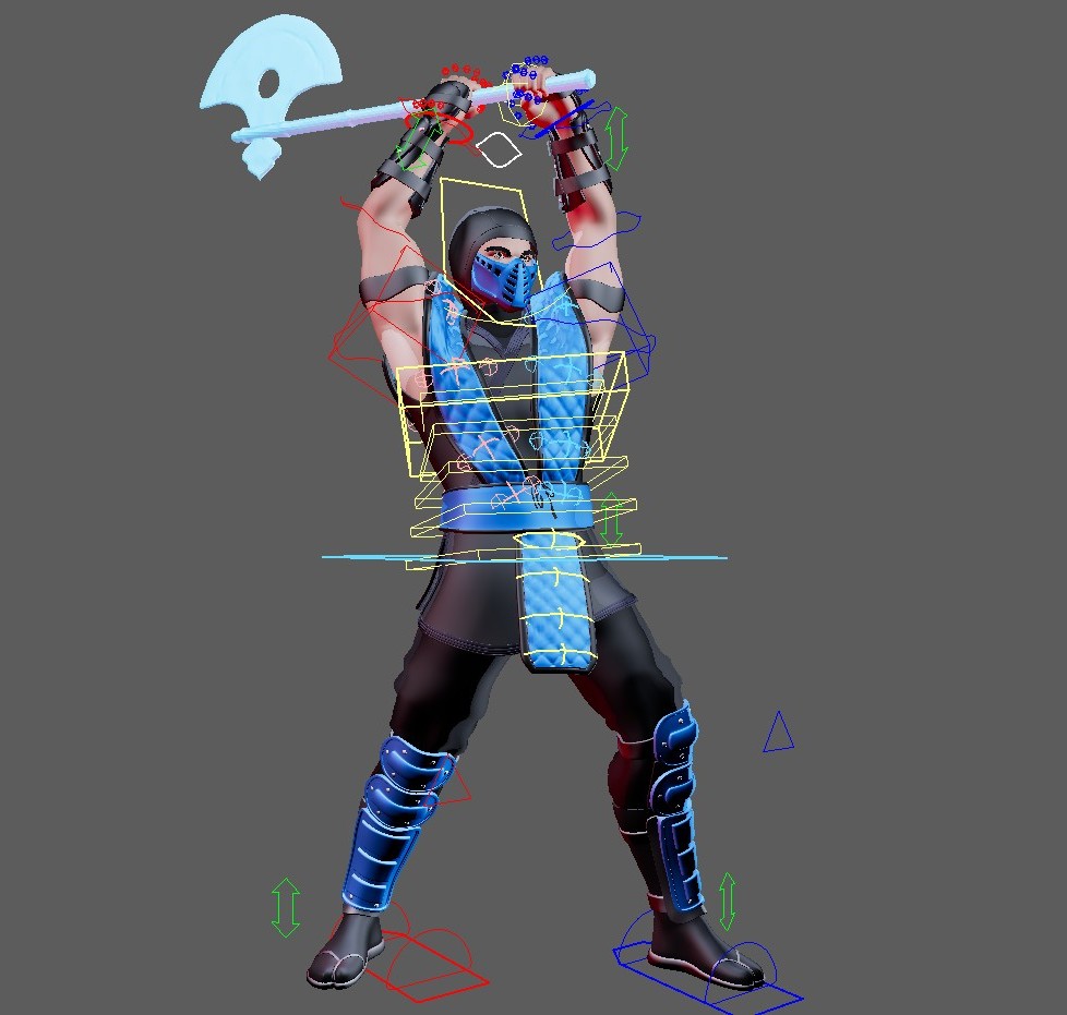 Sub-Zero (Mortal Kombat) Maya Rig - Image 6