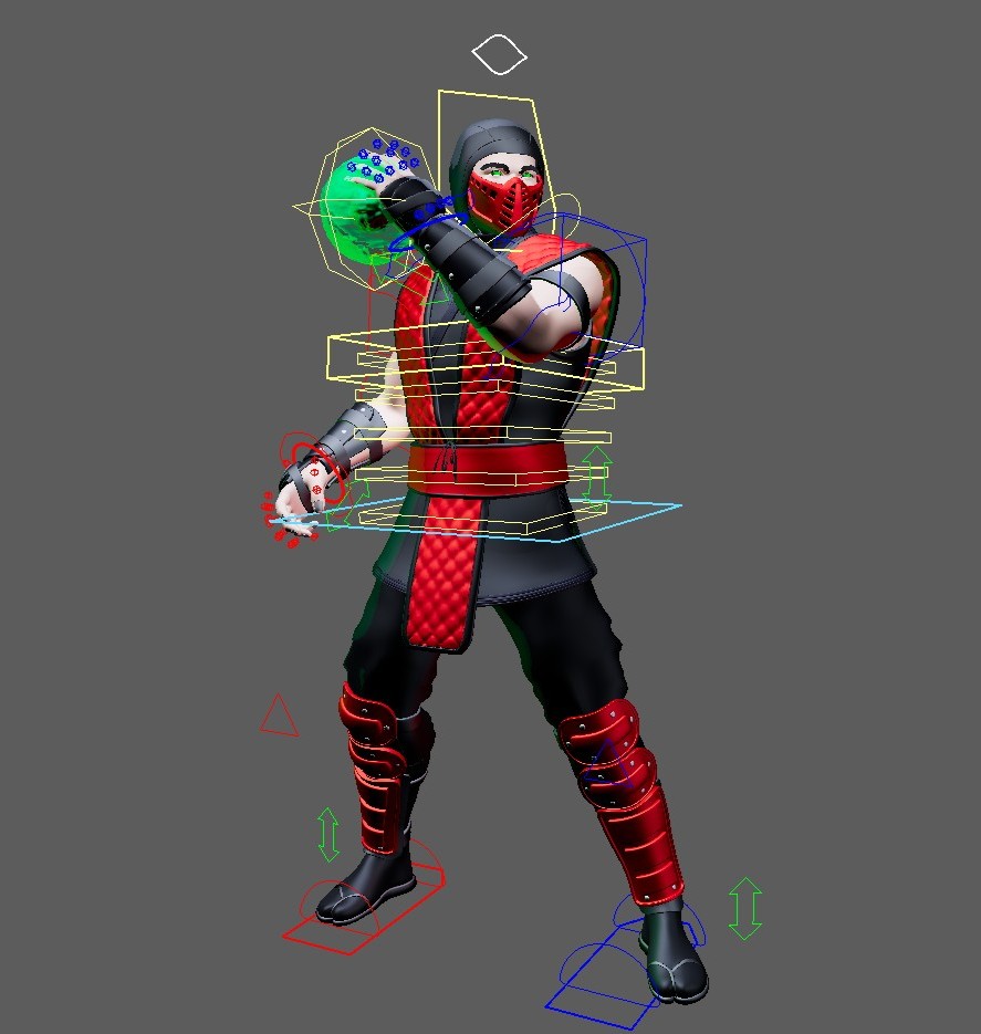 BUNDLE (Mortal Kombat Ninjas, Noob Saibot/Ermac/Smoke) Maya Rigs - Image 2