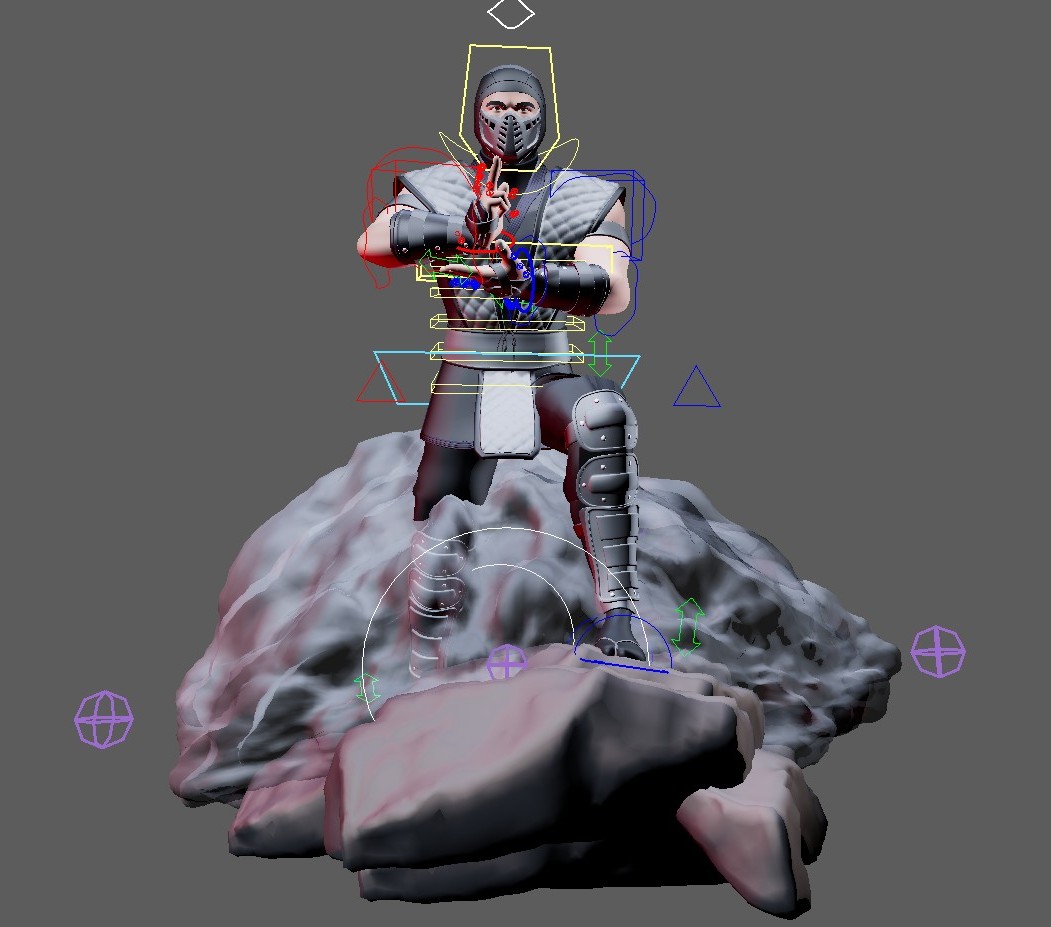 BUNDLE (Mortal Kombat Ninjas, Noob Saibot/Ermac/Smoke) Maya Rigs - Image 12