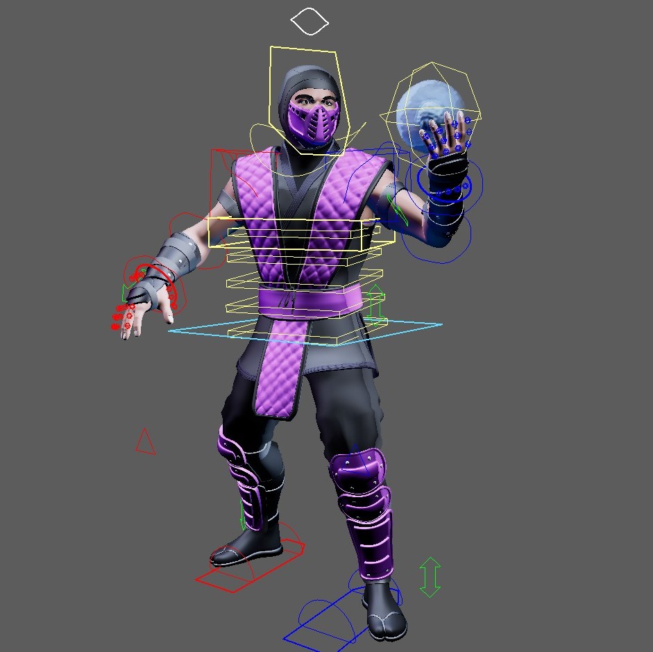 BUNDLE (Mortal Kombat Ninjas, Rain/Tremor/Chameleon) Maya Rigs - Image 24