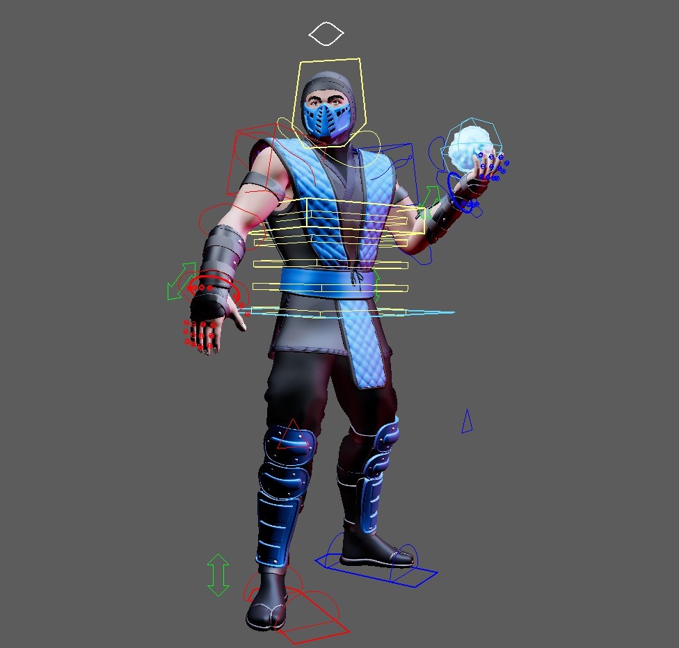 Sub-Zero (Mortal Kombat) Maya Rig - Image 3