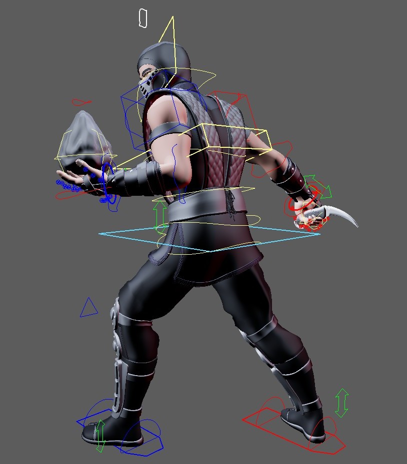 BUNDLE (Mortal Kombat Ninjas, Noob Saibot/Ermac/Smoke) Maya Rigs - Image 11