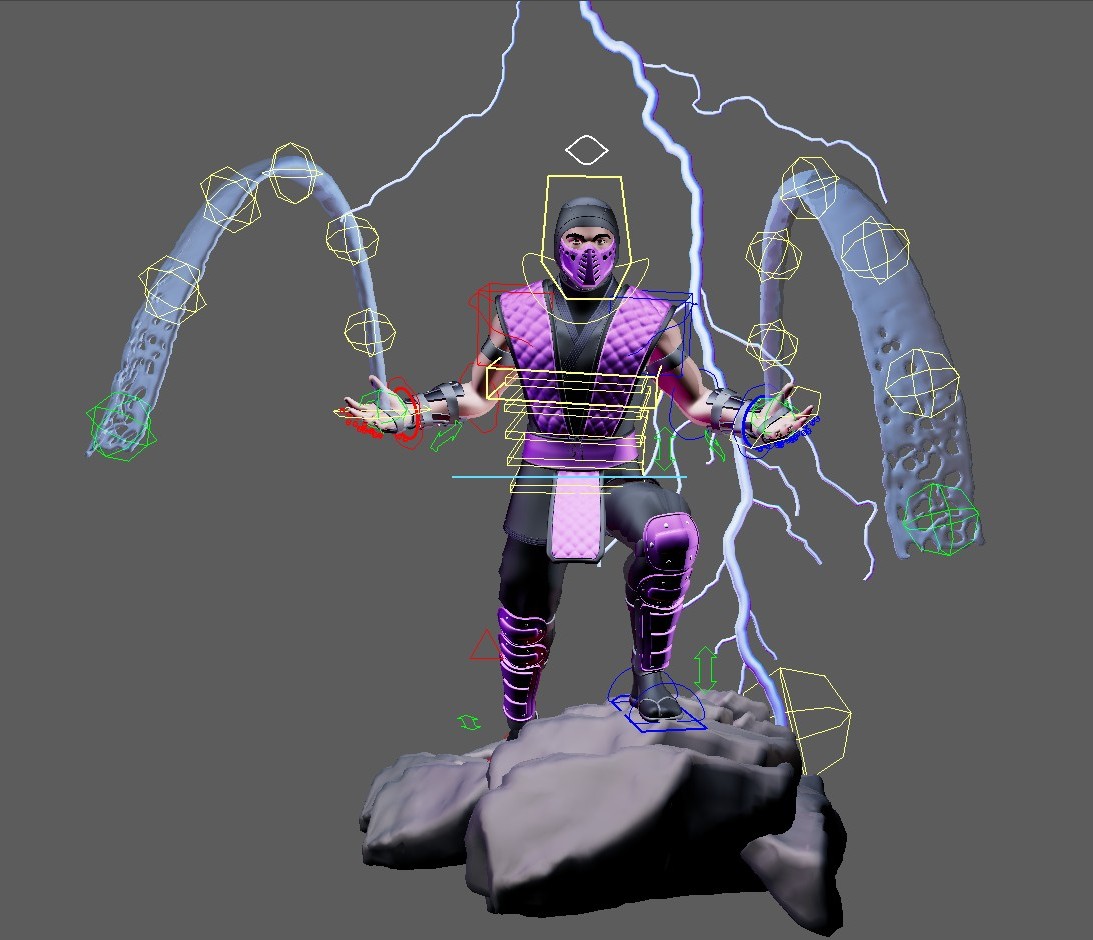 BUNDLE (Mortal Kombat Ninjas, Rain/Tremor/Chameleon) Maya Rigs - Image 23