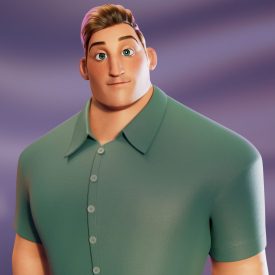 stylized character James