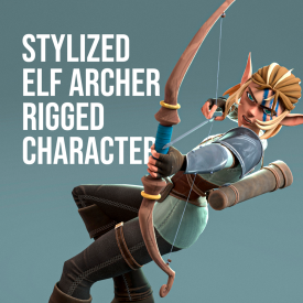 Stylized Elf Archer – Rigged Character