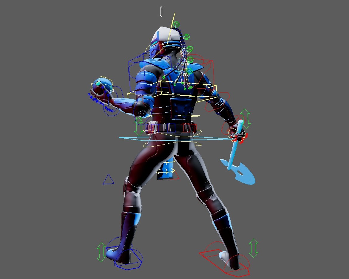 Cyber Sub-Zero (Mortal Kombat) Maya Rig - Image 3