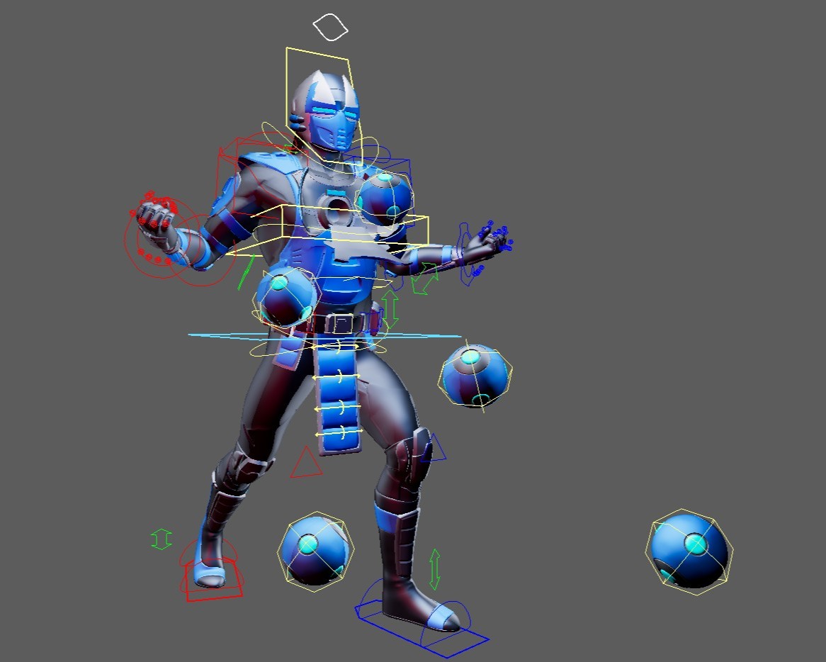 Cyber Sub-Zero (Mortal Kombat) Maya Rig - Image 10