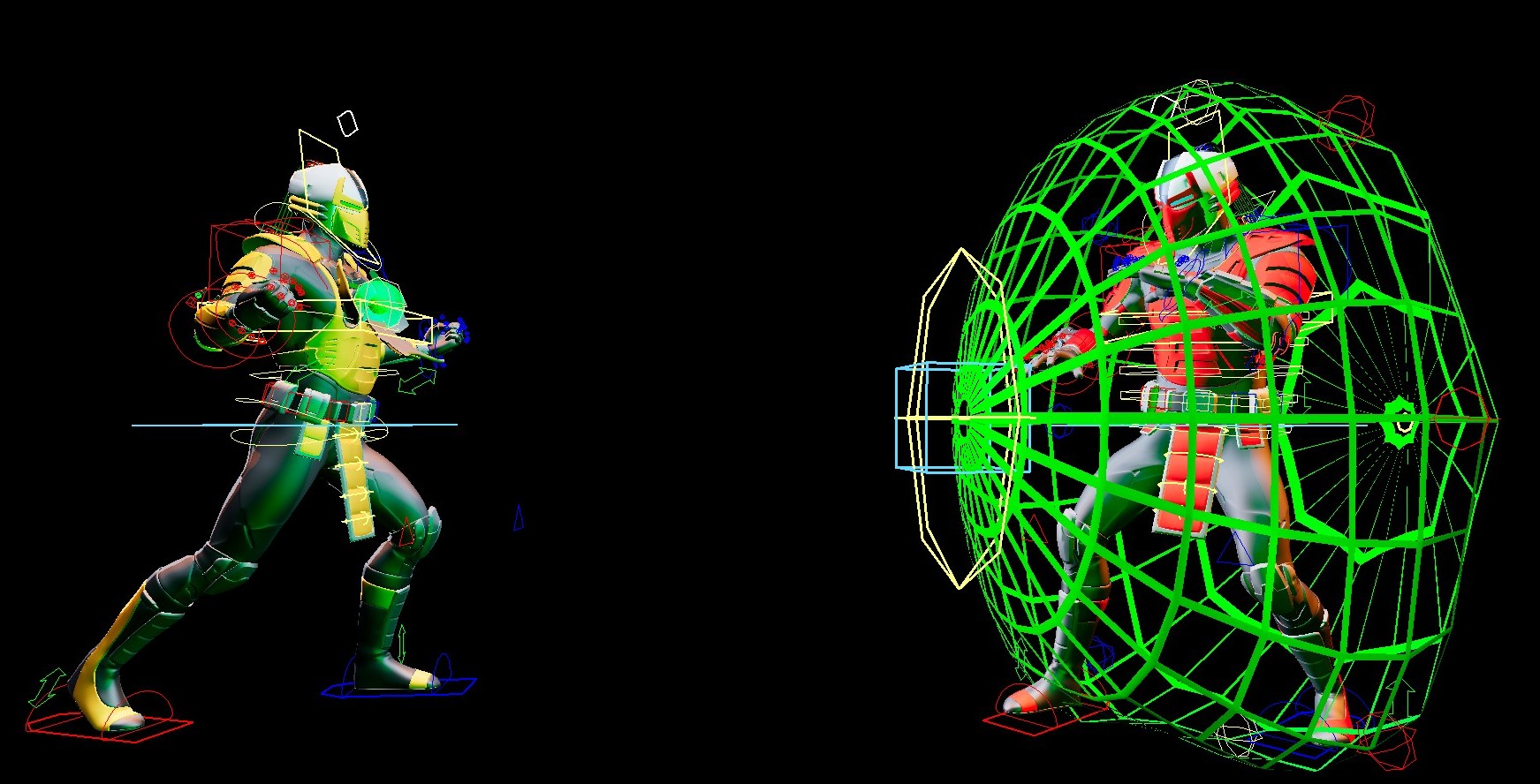 BUNDLE(Mortal Kombat Cyber Ninjas) (Cyrax, Sektor, Cyber Sub-Zero, Cyber Smoke) Maya Rigs - Image 4