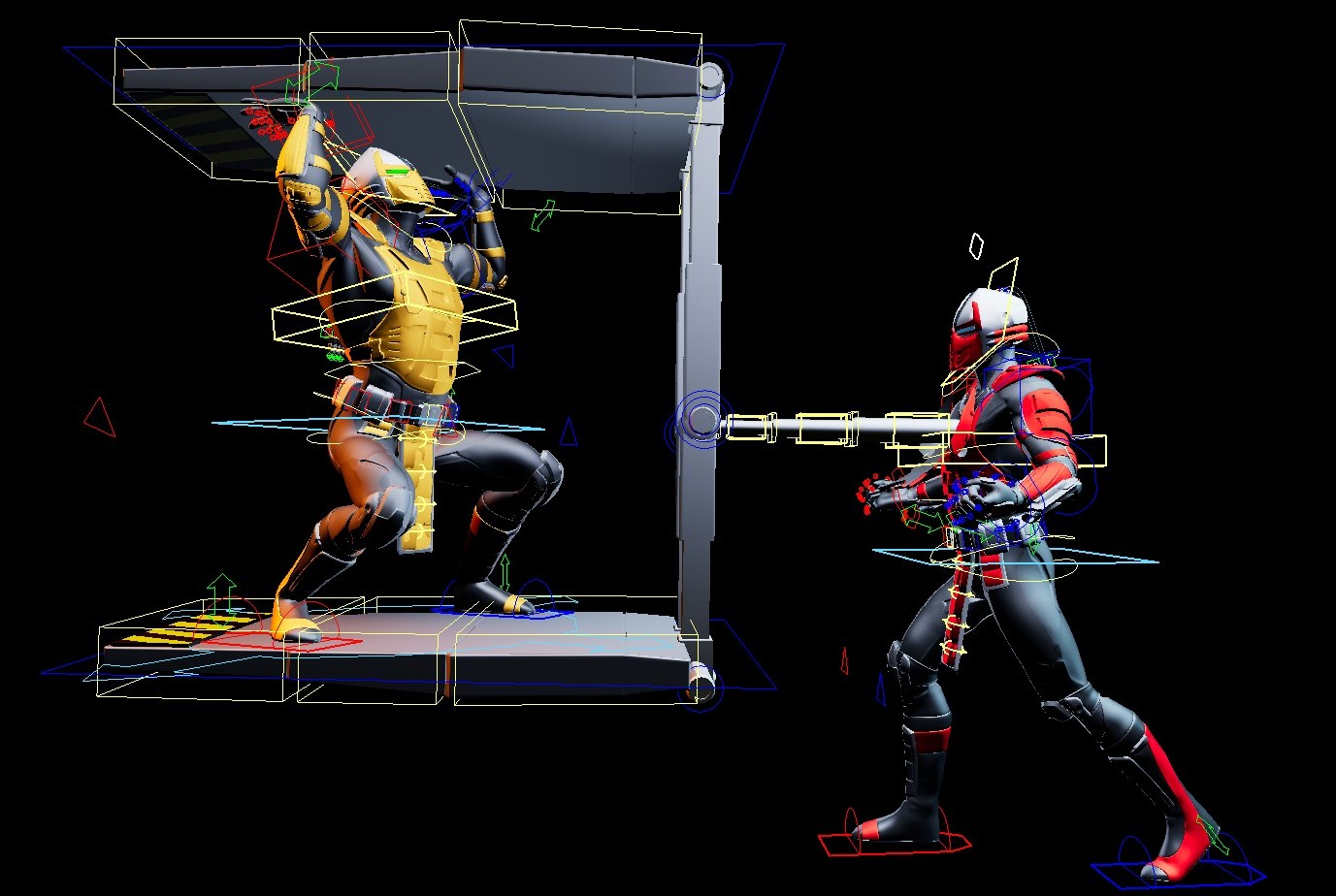 BUNDLE(Mortal Kombat Cyber Ninjas) (Cyrax, Sektor, Cyber Sub-Zero, Cyber Smoke) Maya Rigs - Image 3