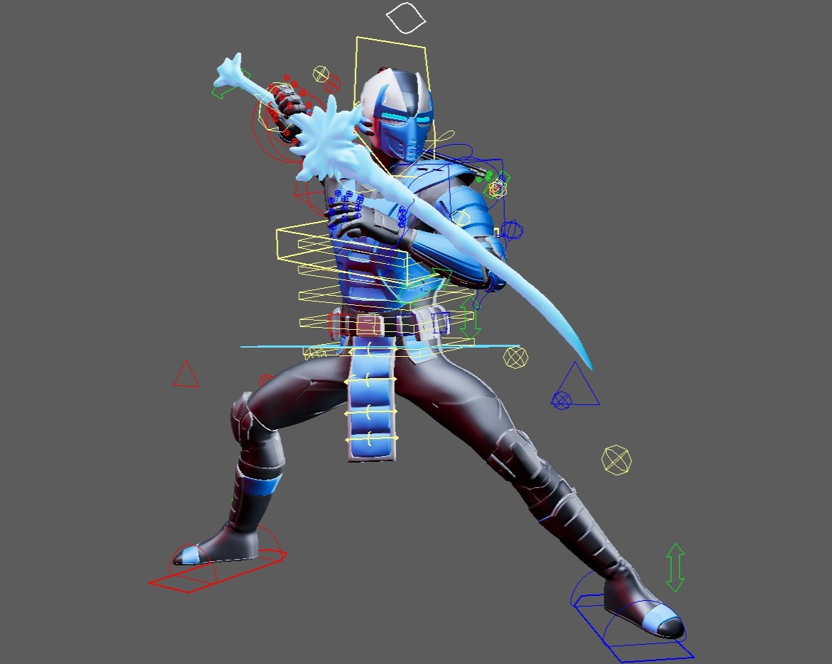 Cyber Sub-Zero (Mortal Kombat) Maya Rig - Image 8