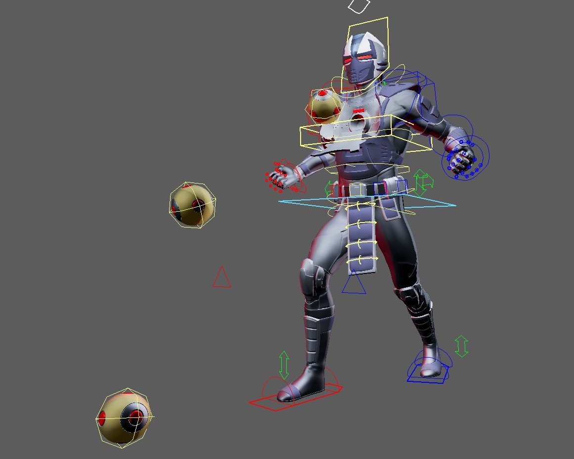 BUNDLE(Mortal Kombat Cyber Ninjas) (Cyrax, Sektor, Cyber Sub-Zero, Cyber Smoke) Maya Rigs - Image 13