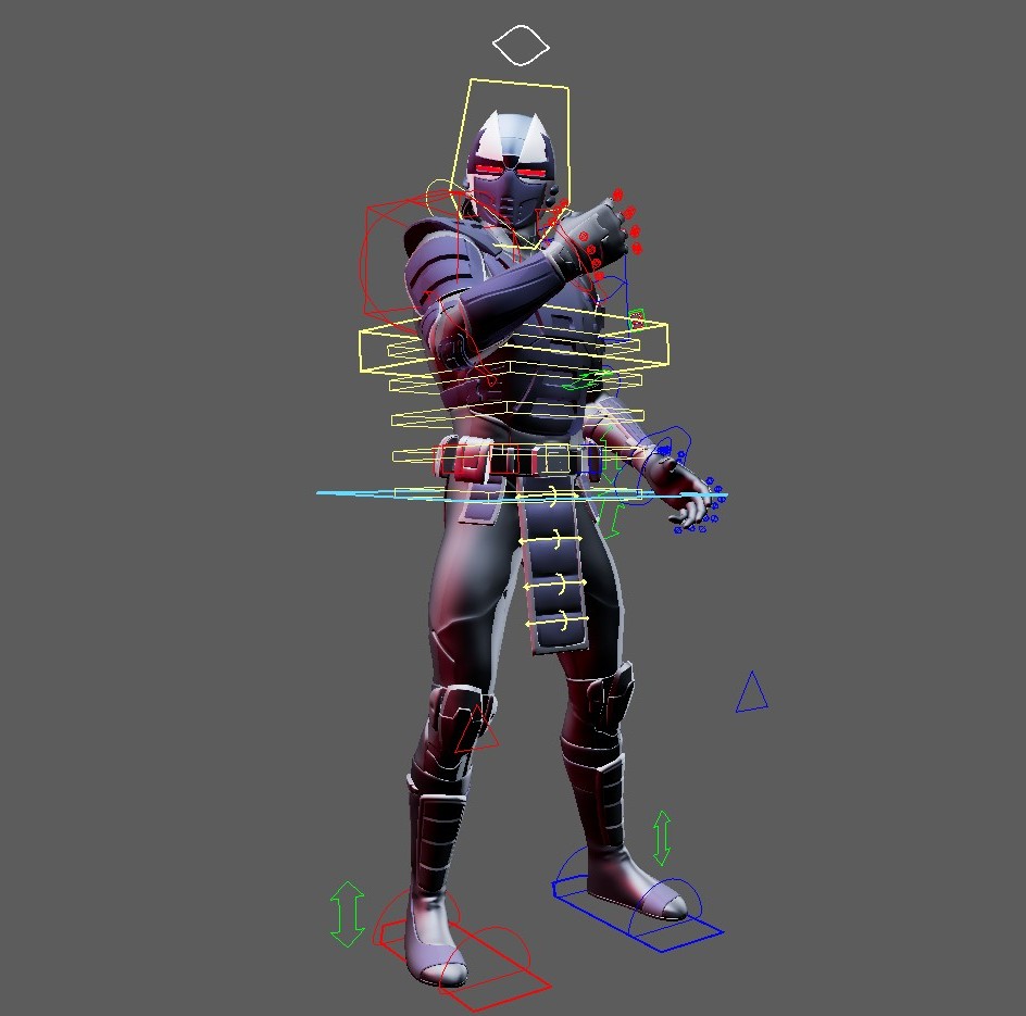 BUNDLE(Mortal Kombat Cyber Ninjas) (Cyrax, Sektor, Cyber Sub-Zero, Cyber Smoke) Maya Rigs - Image 11