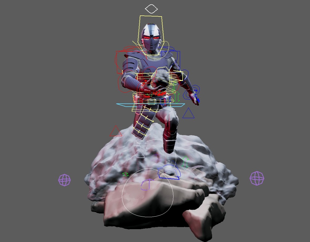 BUNDLE(Mortal Kombat Cyber Ninjas) (Cyrax, Sektor, Cyber Sub-Zero, Cyber Smoke) Maya Rigs - Image 10