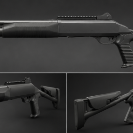 Benelli M1014 Fixed Pistol Grip Stock 3D Model