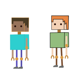 Mine craft steve vs alex 2D rig