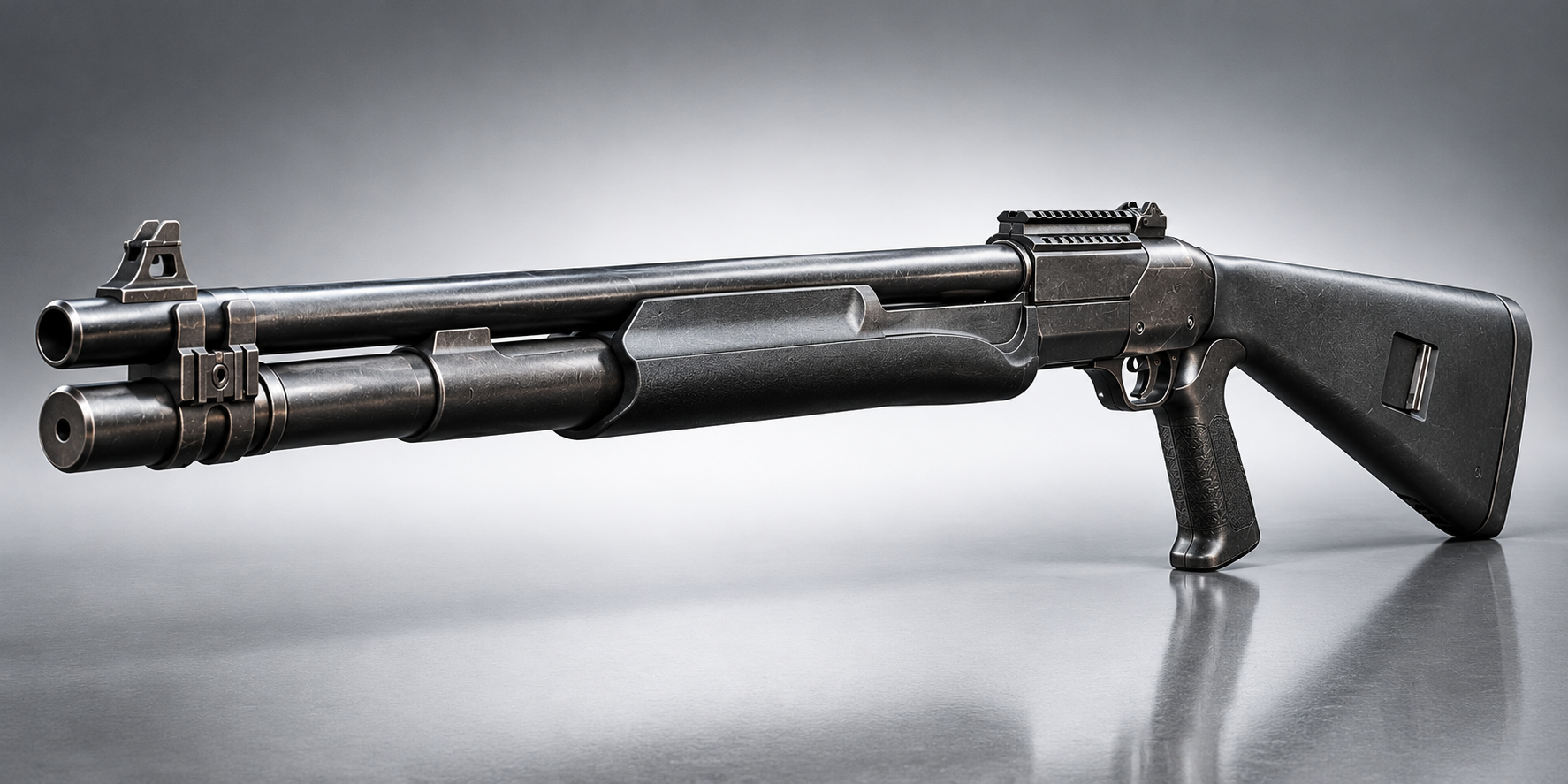 Benelli SuperNova Pump-Action Shotgun 3D Model