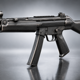 HK MP5A2 Submachine Gun 3D Model