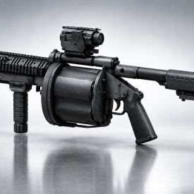 M32A1 Automatic Grenade Launcher 3D Model